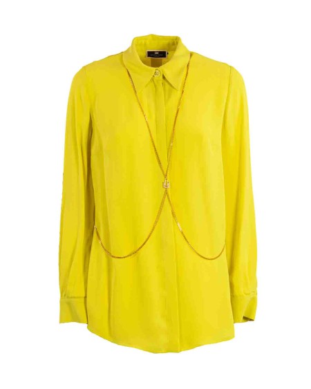 Shop ELISABETTA FRANCHI  Camicia: Elisabetta Franchi camicia in viscosa.
Colletto.
Maniche lunghe.
Dettaglio in metallo color oro.
Vestibilità morbida.
Composizione: 100% Viscosa.
Fabbricato in Italia.. CA02241E2-271